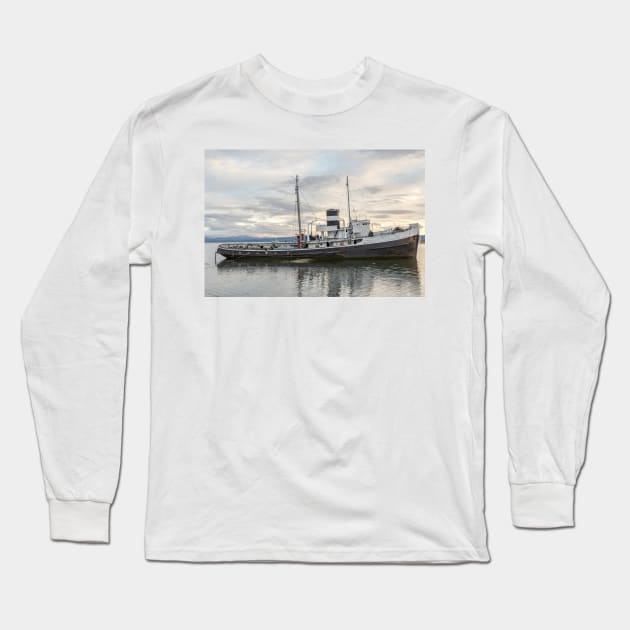 'Saint Christopher' Grounded at Ushuaia, Argentina Long Sleeve T-Shirt by holgermader